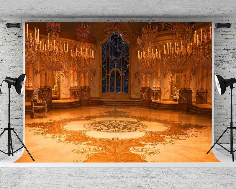 LYLYCTY Birthday Party Background 7x5ft Backgdrop for Photography Gold Palace Photo Booth Baby Shower Table Banner Photo Studio Props MLYLS016 - Image 4